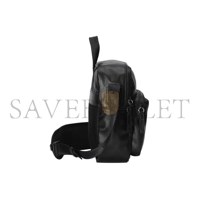 G*u*i canvas with leather shoulder bag 782764 (30*25*8.5cm)